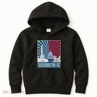 Retro Capitol Hill Washington DC American Flag 4th Of July Kids Hoodie thumb 0