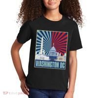 Retro Capitol Hill Washington DC American Flag 4th Of July Kids T-Shirt thumb 2