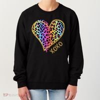 Rainbow Cheetah Heart Xoxo Women's Sweatshirt thumb 0