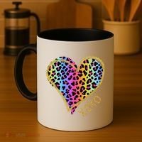 Rainbow Cheetah Heart Xoxo Coffee Mug thumb 4