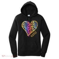 Rainbow Cheetah Heart Xoxo Women's Hoodie thumb 0