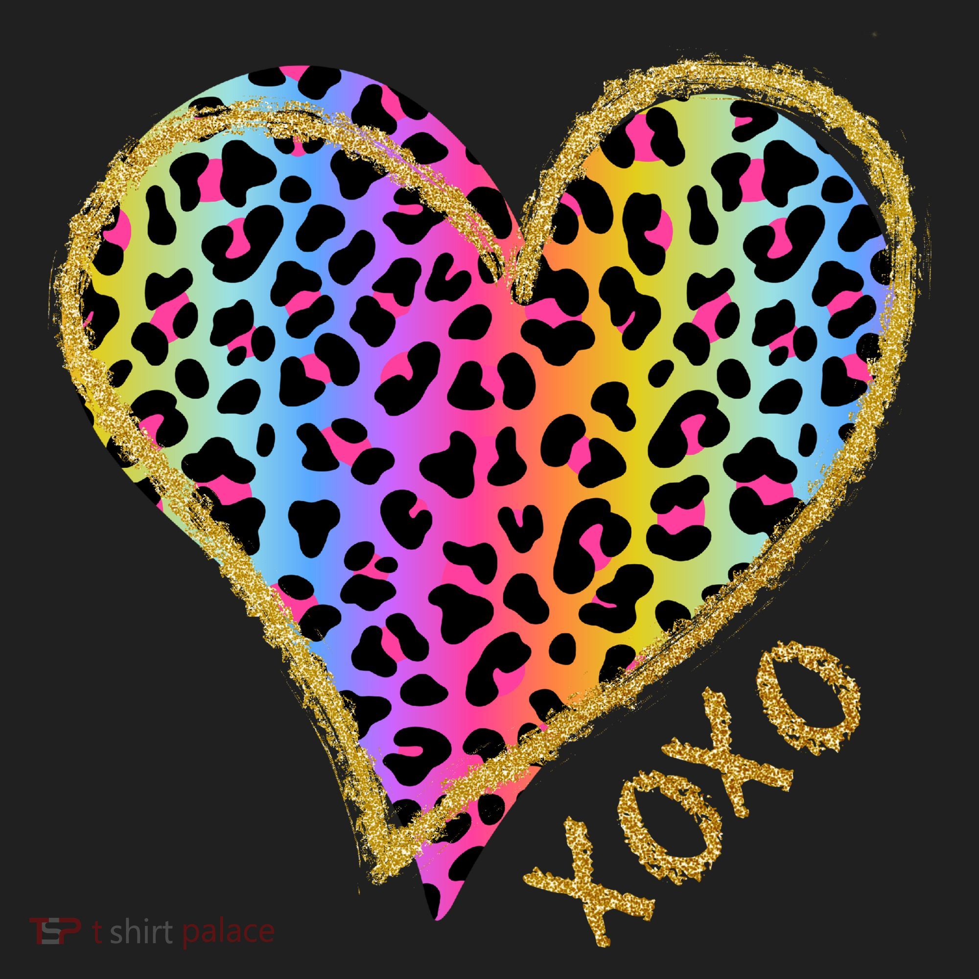 Rainbow Cheetah Heart Xoxo Tumbler
