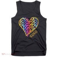 Rainbow Cheetah Heart Xoxo Tank Top thumb 0