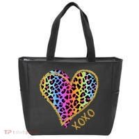 Rainbow Cheetah Heart Xoxo Tote Bag thumb 0