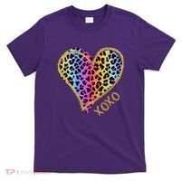 Rainbow Cheetah Heart Xoxo T-Shirt thumb 0