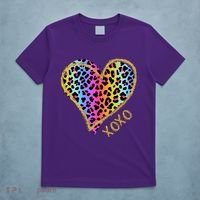 Rainbow Cheetah Heart Xoxo T-Shirt thumb 5