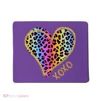 Rainbow Cheetah Heart Xoxo Mousepad thumb 0