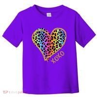 Rainbow Cheetah Heart Xoxo Toddler T-Shirt thumb 0