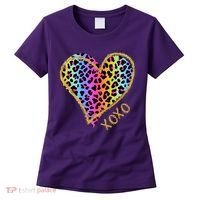 Rainbow Cheetah Heart Xoxo Women's T-Shirt thumb 0