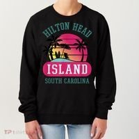 Retro Cool Hilton Head Island SC Beach Souvenir Novelty Art Women's Sweatshirt thumb 0