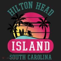 Retro Cool Hilton Head Island SC Beach Souvenir Novelty Art Women's Sweatshirt thumb 2