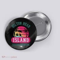 Retro Cool Hilton Head Island SC Beach Souvenir Novelty Art Button thumb 0