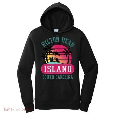 Retro Cool Hilton Head Island SC Beach Souvenir Novelty Art Women's Hoodie