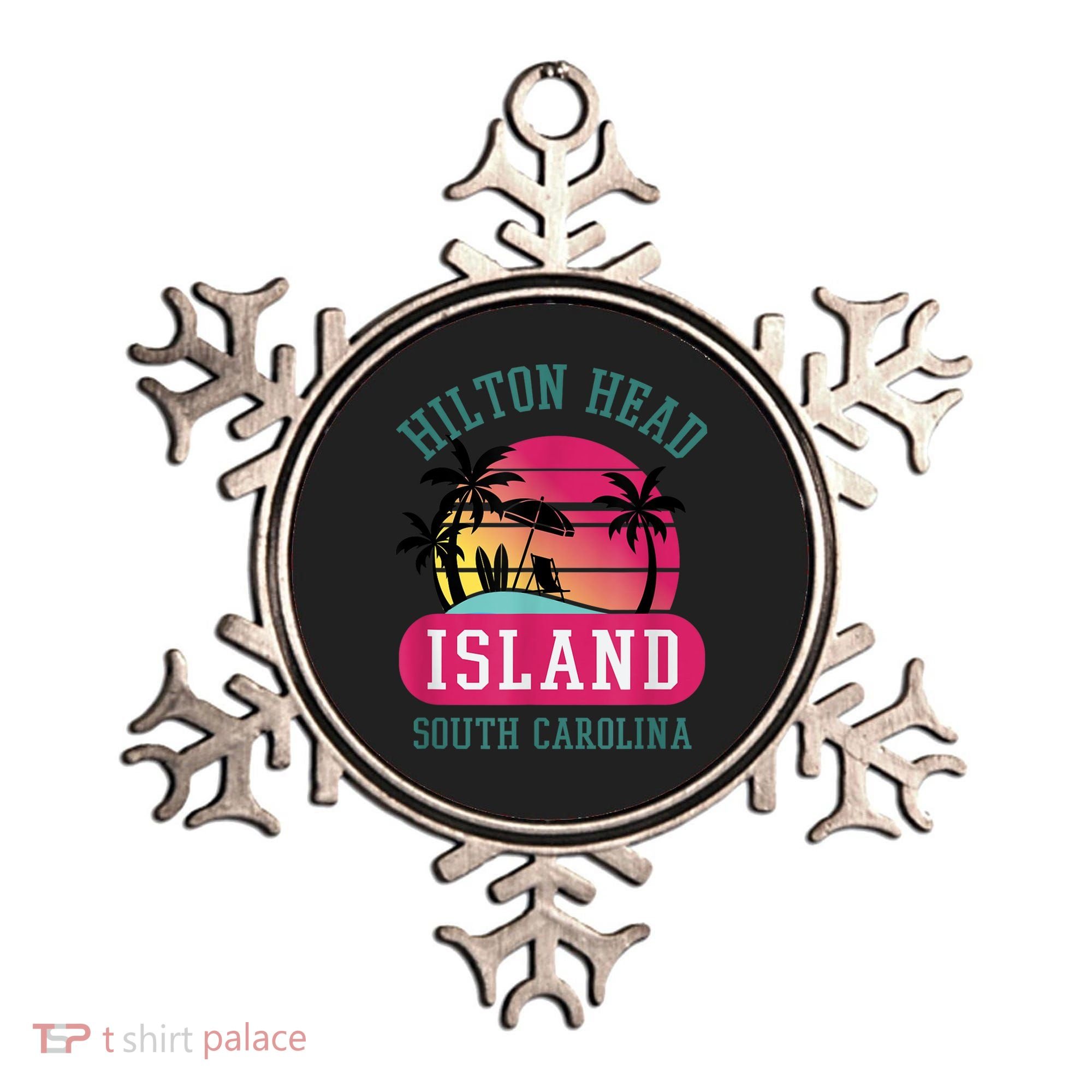 Retro Cool Hilton Head Island SC Beach Souvenir Novelty Art Ornament