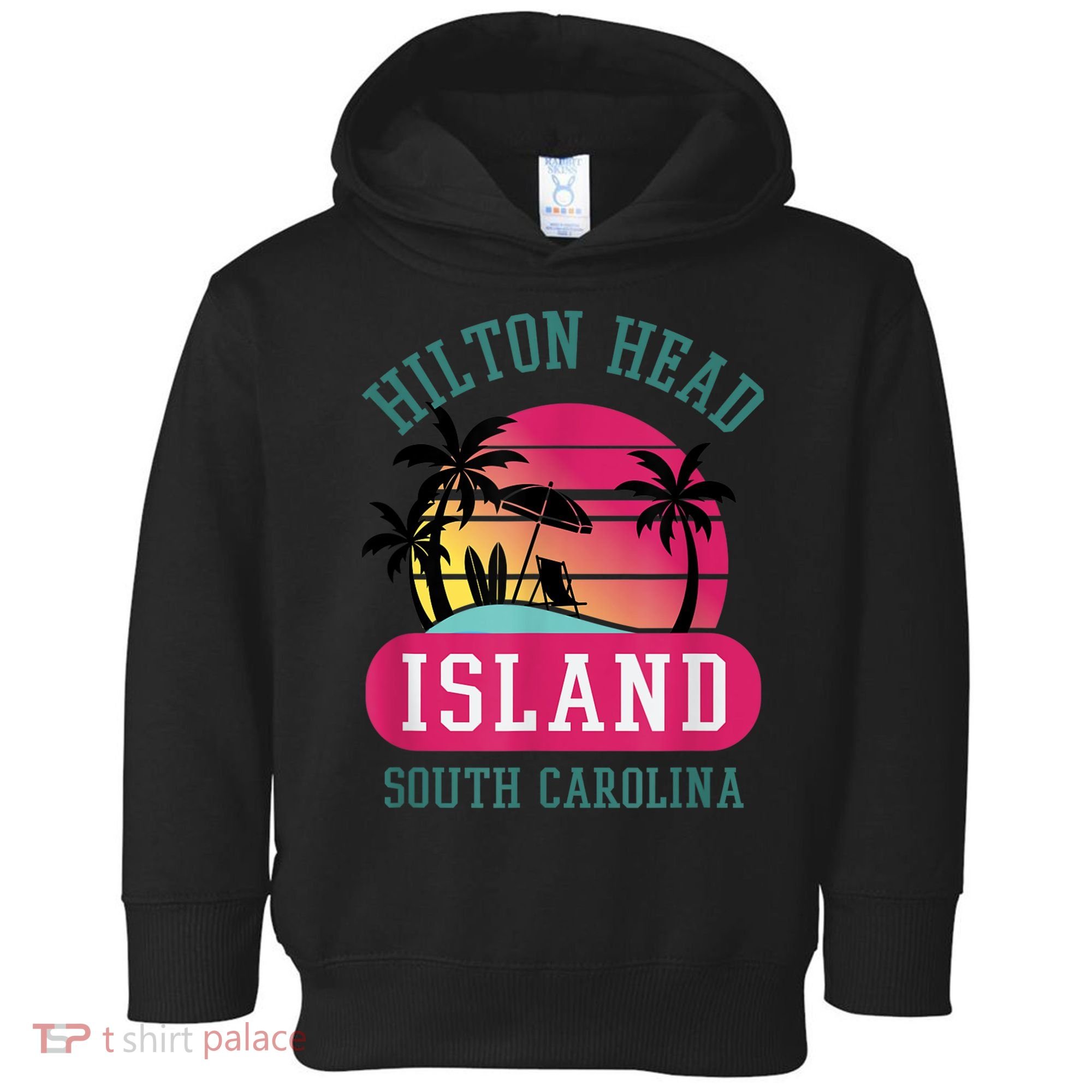 Retro Cool Hilton Head Island SC Beach Souvenir Novelty Art Toddler Hoodie