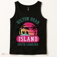 Retro Cool Hilton Head Island SC Beach Souvenir Novelty Art Tank Top thumb 2