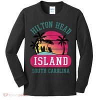 Retro Cool Hilton Head Island SC Beach Souvenir Novelty Art Kids Long Sleeve Shirt thumb 0