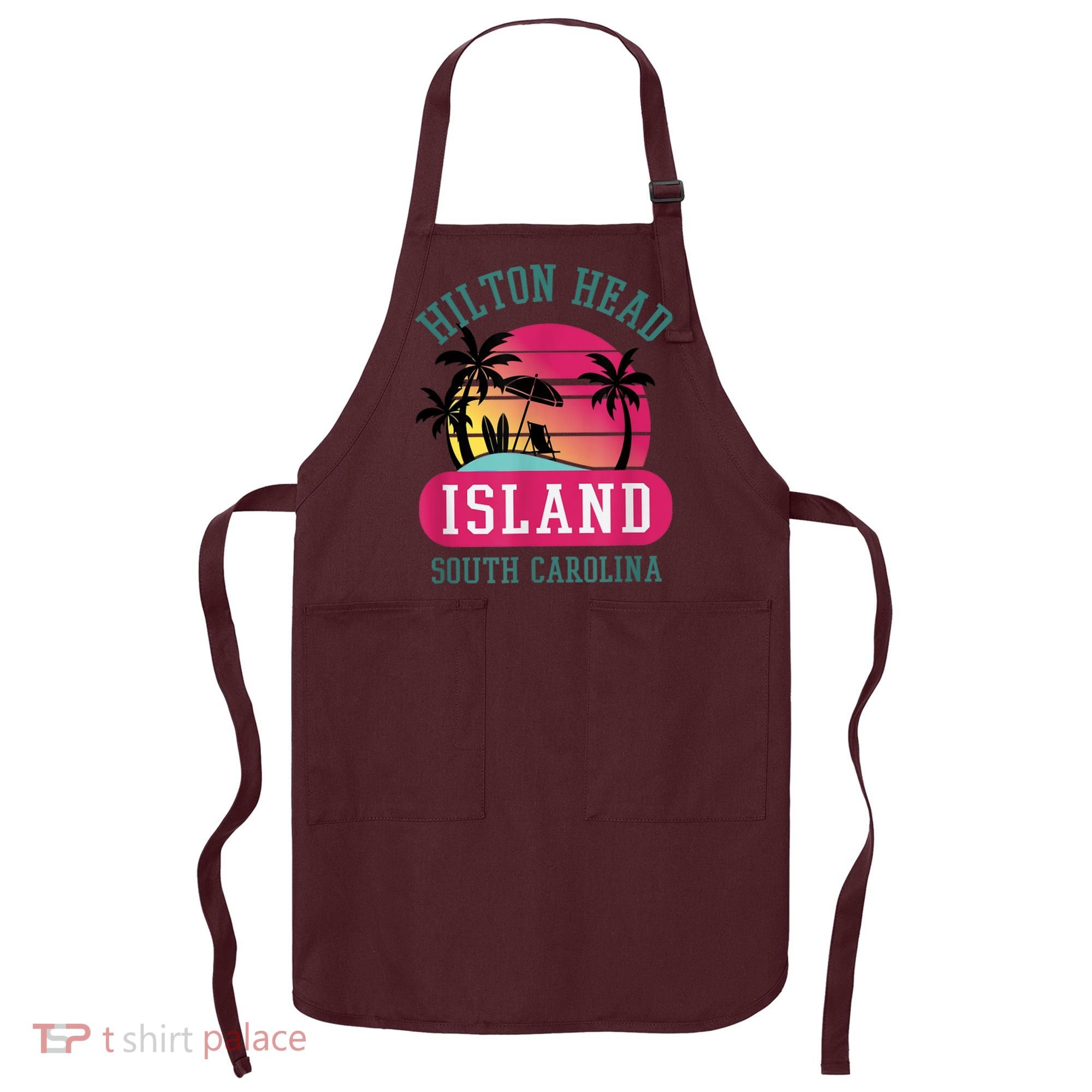 Retro Cool Hilton Head Island SC Beach Souvenir Novelty Art Apron