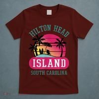 Retro Cool Hilton Head Island SC Beach Souvenir Novelty Art T-Shirt thumb 5