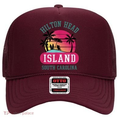 Retro Cool Hilton Head Island SC Beach Souvenir Novelty Art Hat