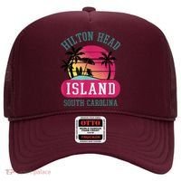 Retro Cool Hilton Head Island SC Beach Souvenir Novelty Art Hat thumb 0