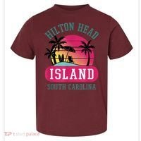 Retro Cool Hilton Head Island SC Beach Souvenir Novelty Art Toddler T-Shirt thumb 0