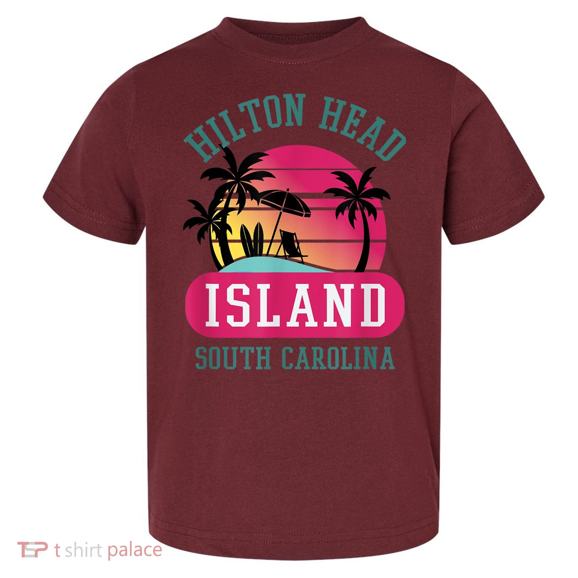 Retro Cool Hilton Head Island SC Beach Souvenir Novelty Art Toddler T-Shirt