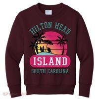 Retro Cool Hilton Head Island SC Beach Souvenir Novelty Art Kids Sweatshirt thumb 0
