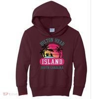 Retro Cool Hilton Head Island SC Beach Souvenir Novelty Art Kids Hoodie thumb 0