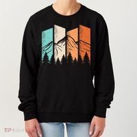Retro Camping Hiking Nature Landscape Outdoor Women's Sweatshirt thumb 0