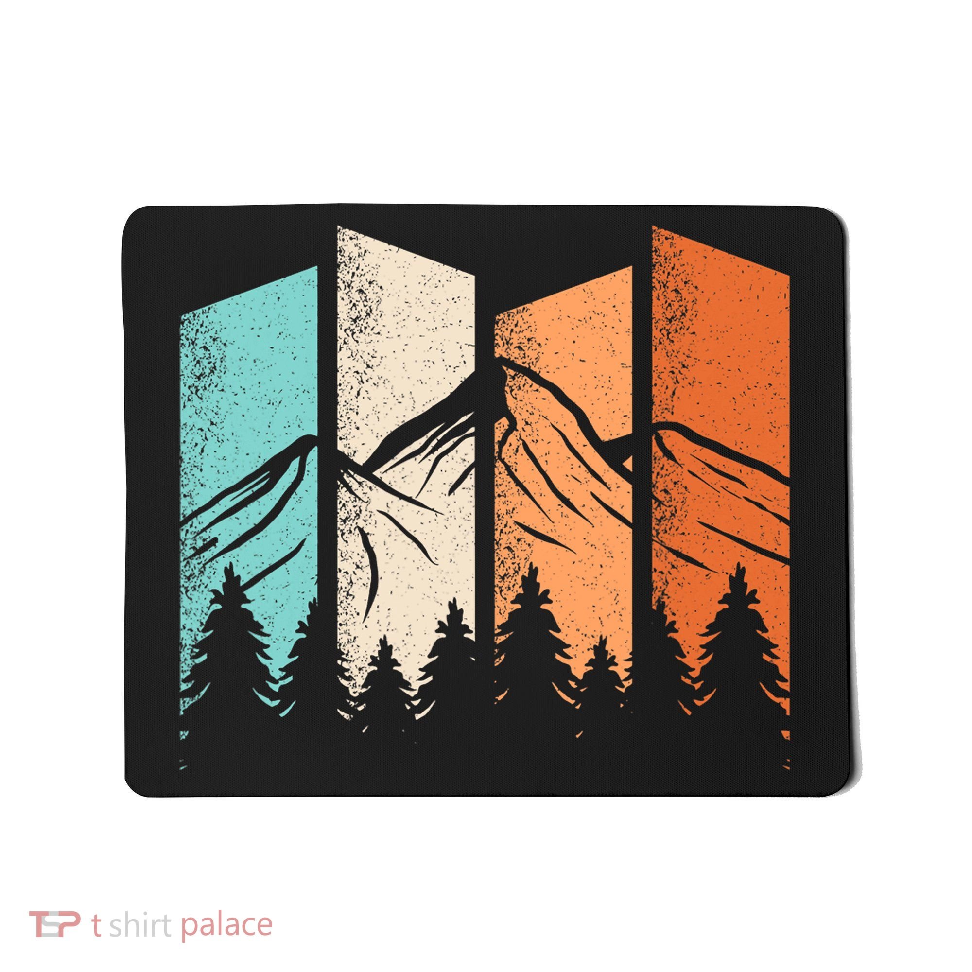Retro Camping Hiking Nature Landscape Outdoor Mousepad