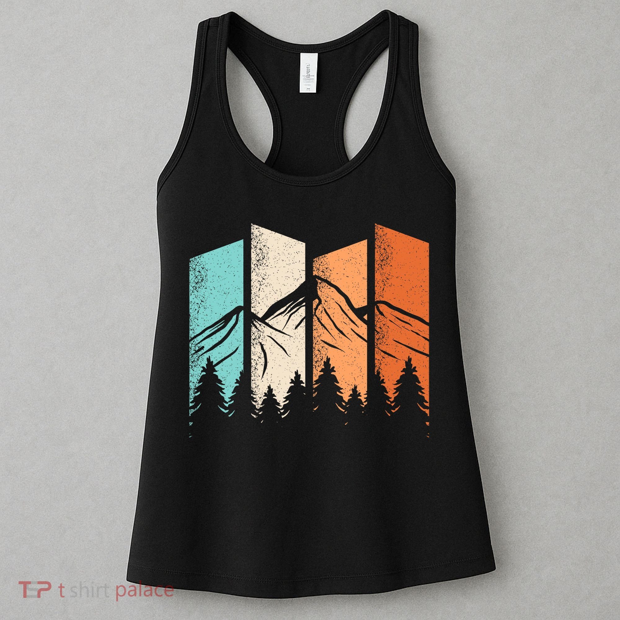 Retro Camping Hiking Nature Landscape Outdoor Women's Tank Top