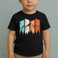 Retro Camping Hiking Nature Landscape Outdoor Toddler T-Shirt thumb 2