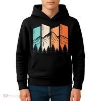 Retro Camping Hiking Nature Landscape Outdoor Kids Hoodie thumb 4