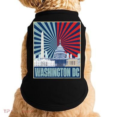 Retro Capitol Hill Washington DC American Flag Doggie Tank
