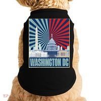 Retro Capitol Hill Washington DC American Flag Doggie Tank thumb 0