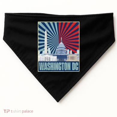 Retro Capitol Hill Washington DC American Flag USA-Made Doggie Bandana