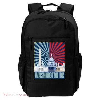 Retro Capitol Hill Washington DC American Flag Backpack