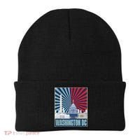 Retro Capitol Hill Washington DC American Flag Beanie thumb 0