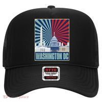 Retro Capitol Hill Washington DC American Flag Hat thumb 0