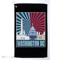 Retro Capitol Hill Washington DC American Flag Golf Towel thumb 0