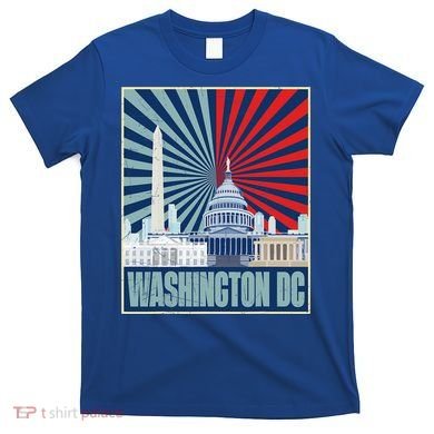 Retro Capitol Hill Washington DC American Flag T-Shirt