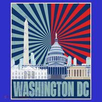 Retro Capitol Hill Washington DC American Flag Mousepad thumb 1