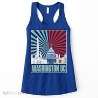 Retro Capitol Hill Washington DC American Flag Women's Tank Top thumb 0