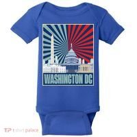 Retro Capitol Hill Washington DC American Flag Baby Bodysuit thumb 0