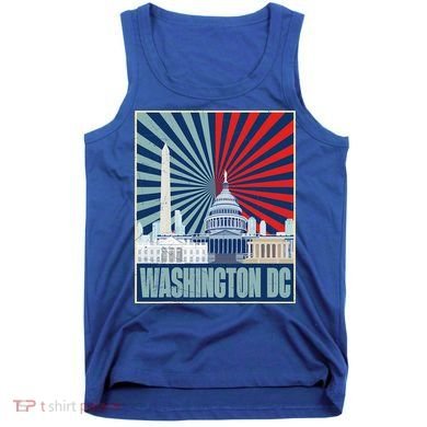 Retro Capitol Hill Washington DC American Flag Tank Top