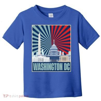 Retro Capitol Hill Washington DC American Flag Toddler T-Shirt