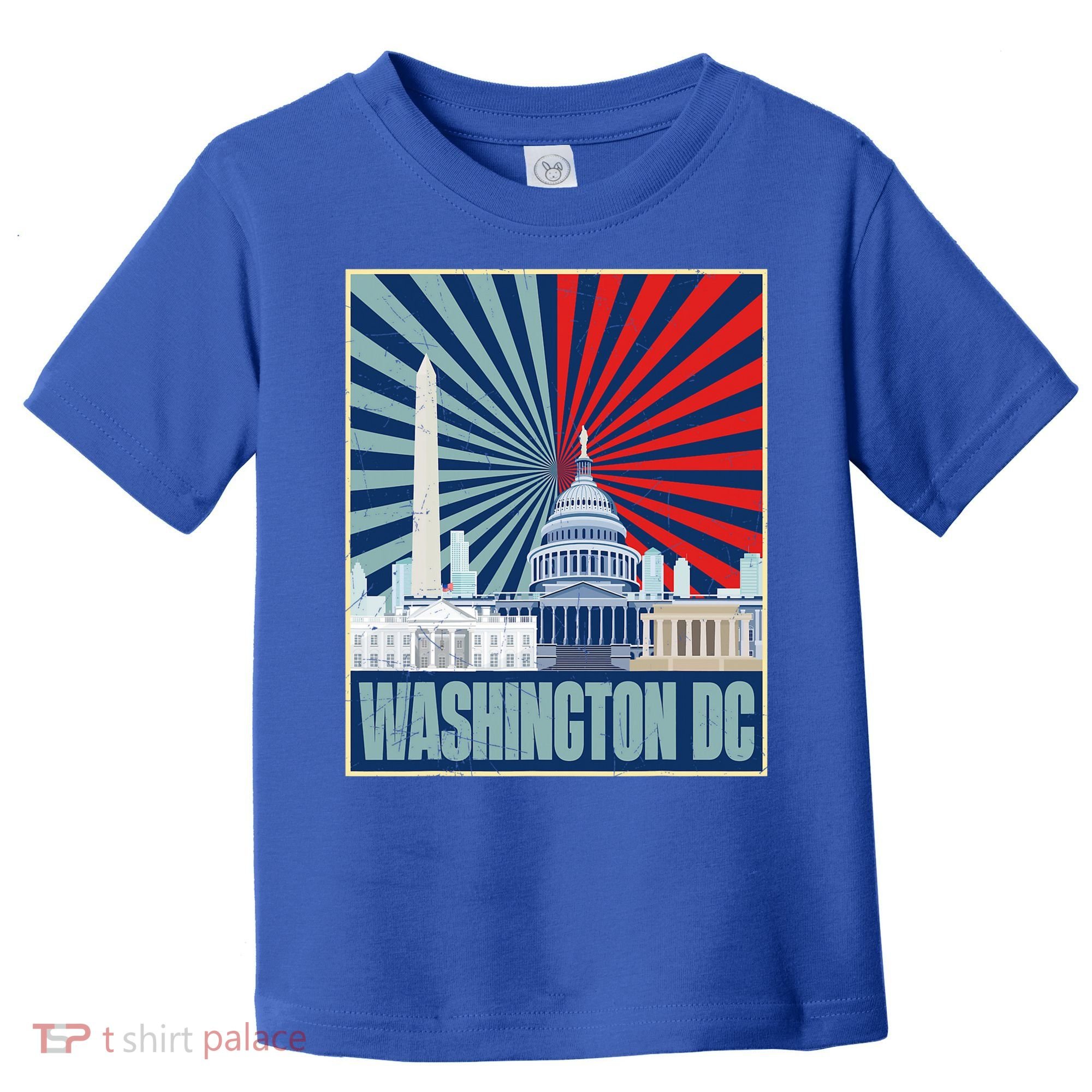 Retro Capitol Hill Washington DC American Flag Toddler T-Shirt