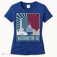 Retro Capitol Hill Washington DC American Flag Women's T-Shirt thumb 0
