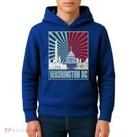 Retro Capitol Hill Washington DC American Flag Kids Hoodie thumb 4